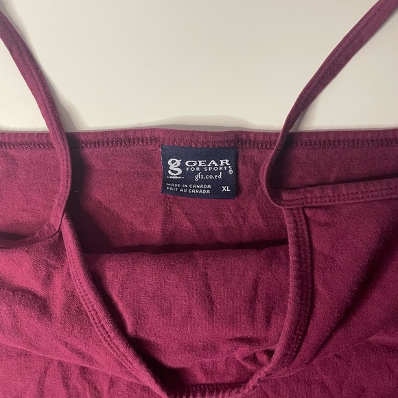 Gear For Sports Cropped Tank Top: Velvet red/Wine Red - Picture 3 of 3